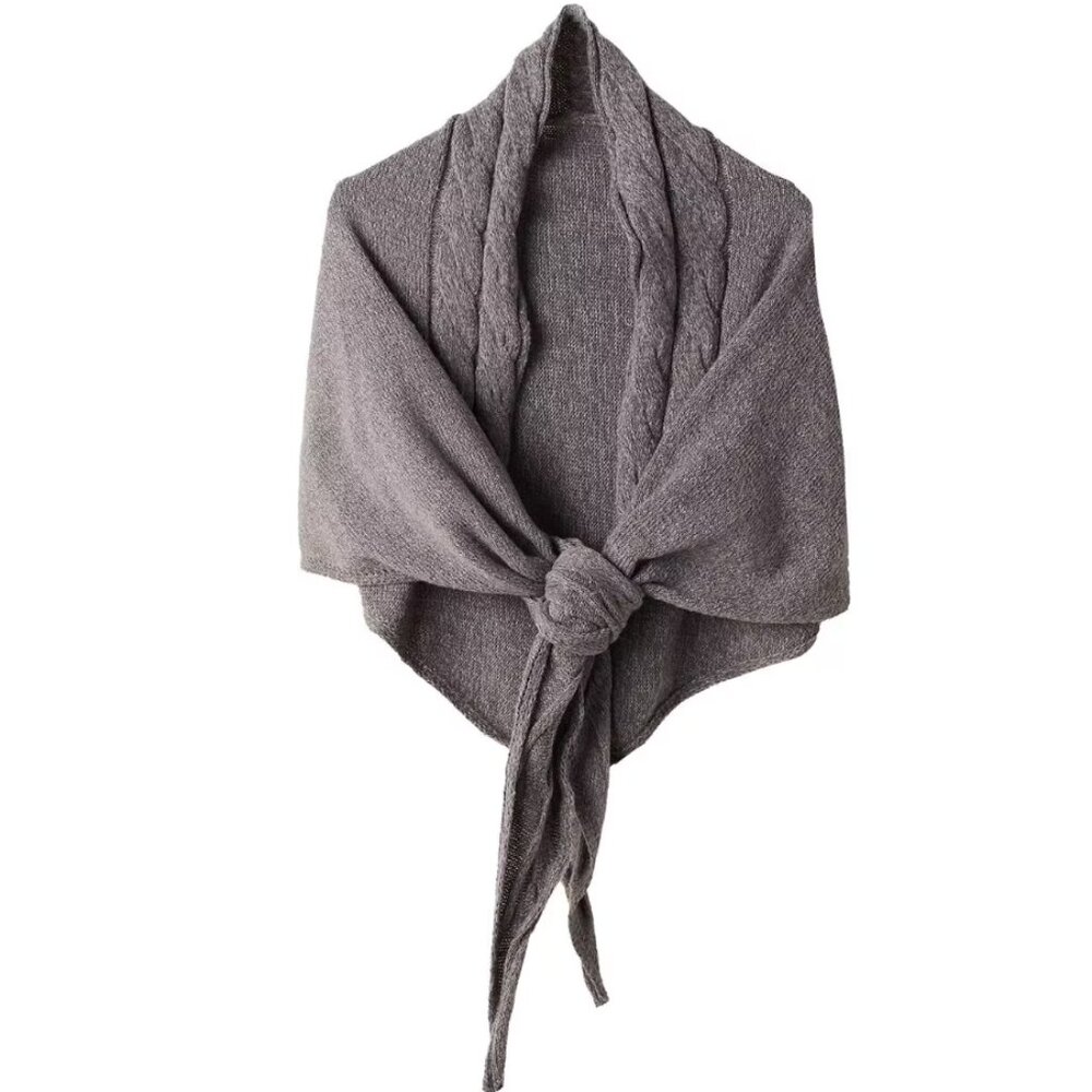 NWT Free People Coastline Cable Knit Scarf Wrap Shawl